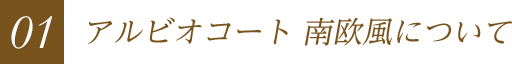 01アルビオコート 南欧風について