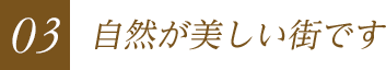 03自然が美しい街です